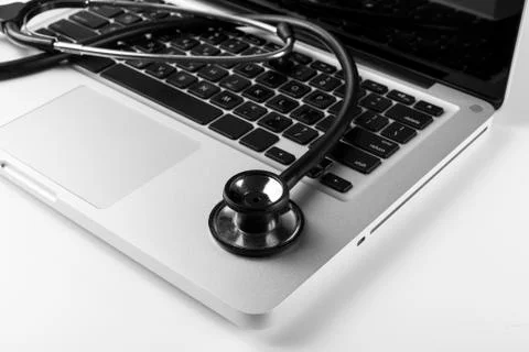 Black stethoscope Stock Photos
