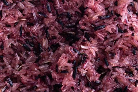Black sticky rice texture background Stock Photos