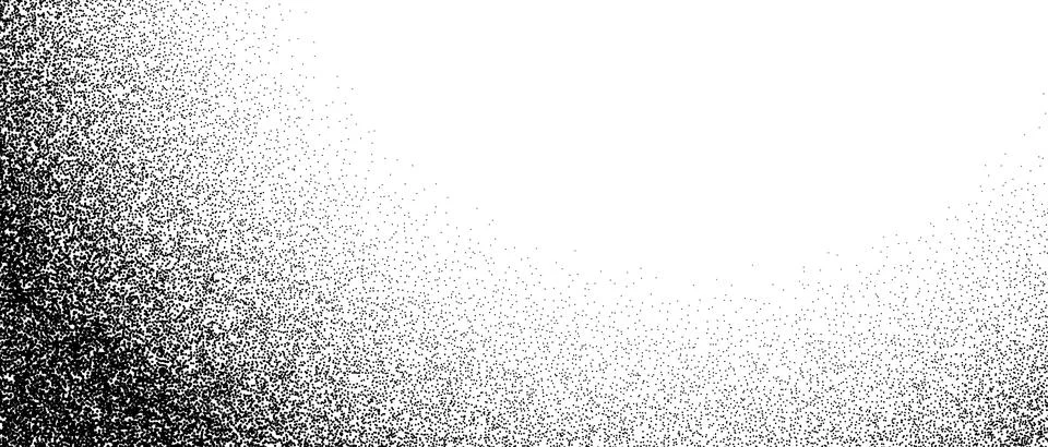 Black stipple gradient texture. Grunge dotted noise background. Black gritty Stock Illustration