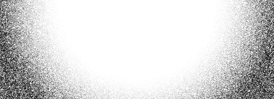 Black stipple gradient texture. Grunge dotted noise background. Black gritty Stock Illustration