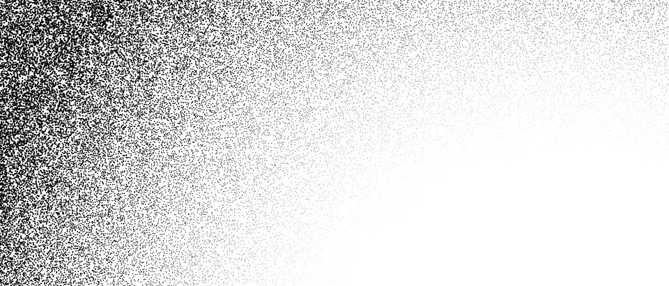 Black stippled gradient texture. Grunge dotted noise background. Black gritty 스톡 일러스트