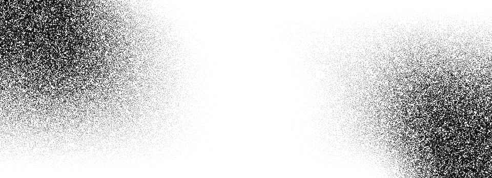Black stippled gradient texture. Grunge dotted noise background. Gritty Stock Illustration