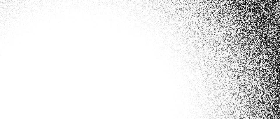Black stippled halftone gradient texture. Grunge dotted noise background. Black Stock Illustration