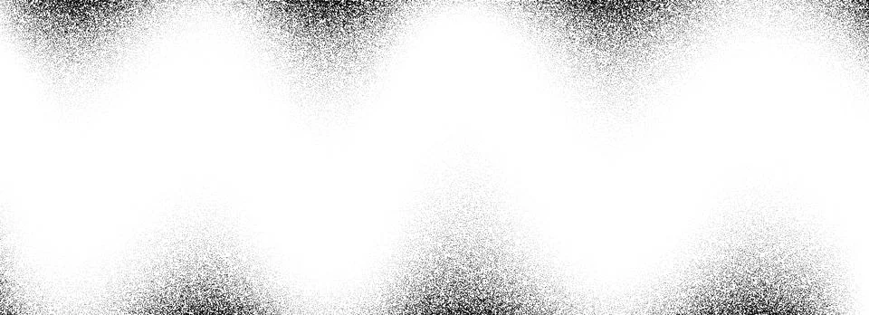 Black stippled wavy gradient texture. Grunge dotted noise background. Gritty Stock Illustration