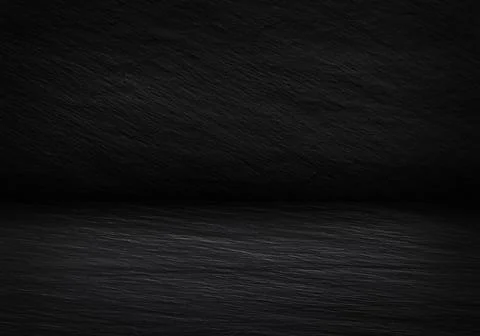 Black stone background, dark perspective interior Foto stock