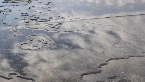 Black stone drops  sky  harmony macro surface Stock-Footage 115586169
