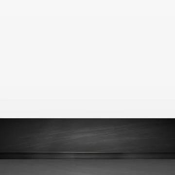 Black stone table top isolated on white background, promotional web template - Stock Illustration