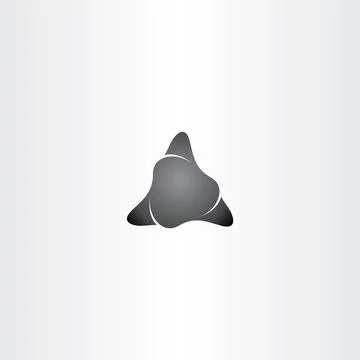 Black stone triangle shape icon vector Illustrazione stock