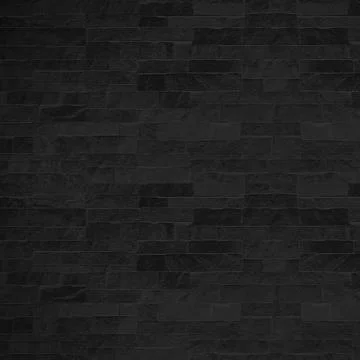 The black stone wall pattern texture background. Stock Photos