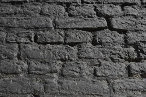 Black stone wall Stock Photos