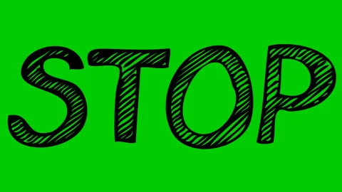 Black stop green Video stock 201323276