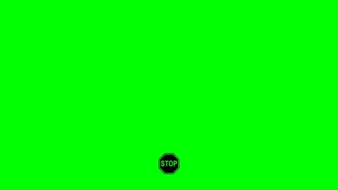 Black stop traffic sign bottom-bell Stock-Footage 342830150