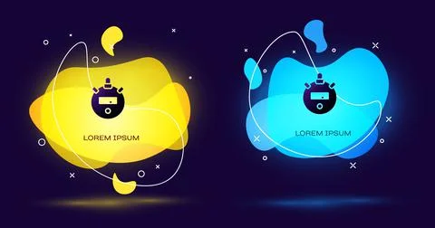 Black Stopwatch icon isolated on black background. Time timer sign. Chronometer Stock Illustration