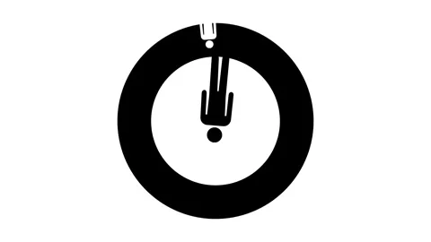 Black Stopwatch Time Tracking Icon Stock Footage 346804321