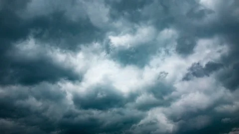 Black Storm Cloud Moving On Sky - Time Lapse 库存影片 76237097