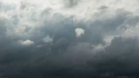 Black Storm Cloud Moving On Sky - Time Lapse Stock Footage 90744069