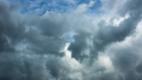 Black Storm Cloud Moving On Sky - Time Lapse Stock Footage 93402868