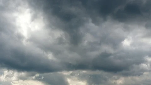 Black Storm Cloud Moving On Sky - Time Lapse Stock Footage 94511674
