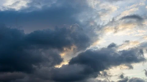 Black Storm Cloud Moving On Sky - Time Lapse Stock Footage 94915765
