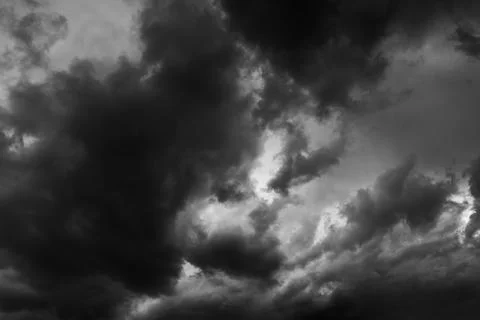 Black stormy clouds Stock Photos