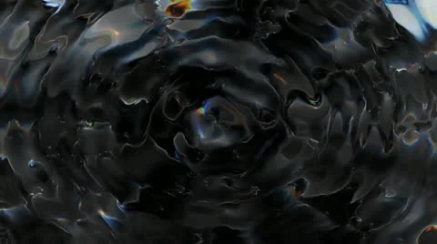 Black strange material ripples Stock Footage
