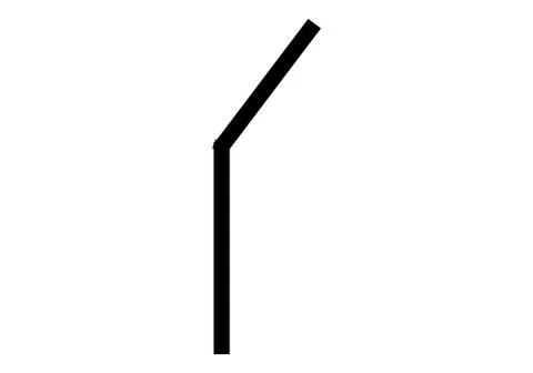 Black straw icon on white Stock Illustration