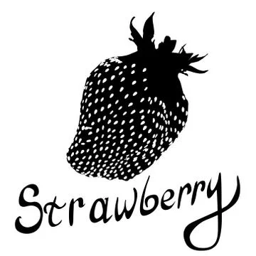 Black strawberry fruit vector. Vector illustration for decorative poster Stock Illustration