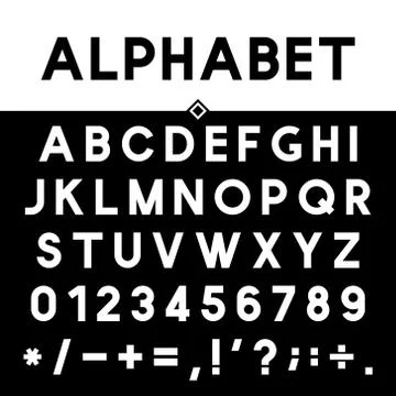 Black Strict Thick Alphabet 스톡 일러스트