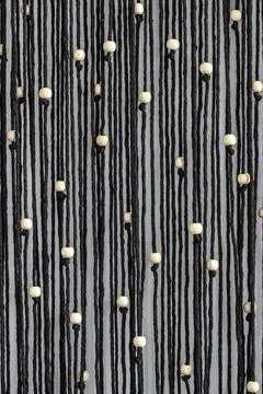 Black strings with beads Foto stock
