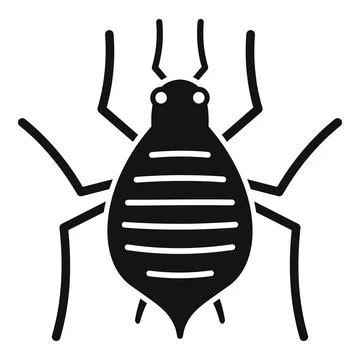Black striped bedbug crawling icon glyph style Stock Illustration