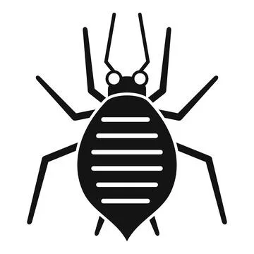 Black striped bedbug icon showing extermination concept 스톡 일러스트
