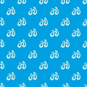 Black striped snake pattern seamless blue イラスト素材