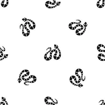 Black striped snake pattern seamless black 库存插图