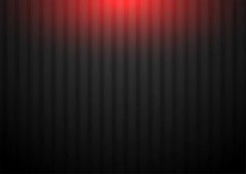 Black striped wall with red neon illumination abstract background Stock Illustration