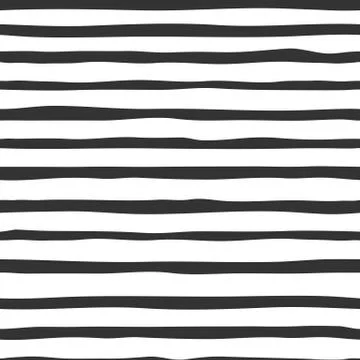 Black stripes seamless pattern. Hand drawn striped wallpaper. Stock Illustration