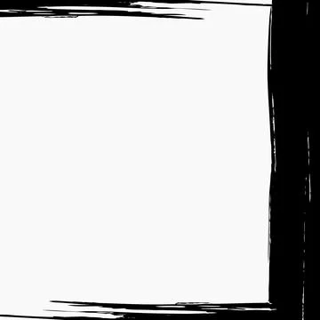 Black stroke grunge frame border empty space template background vector Stock Illustration