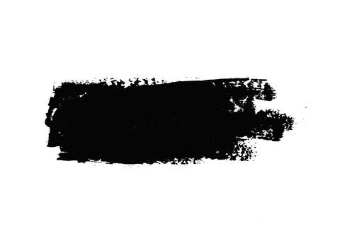 Black stroke of paint isolated on white background Stock Illustration