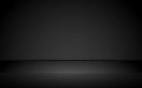 Black studio background. Dark wall backdrop. Elegant room template for displa Stock-Illustration