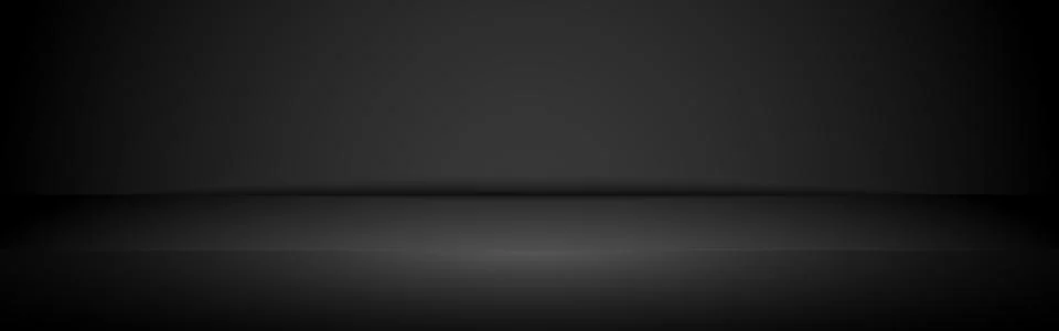 Black studio background. Empty studio wall. Luxury gradient room for displayi Stock-Illustration