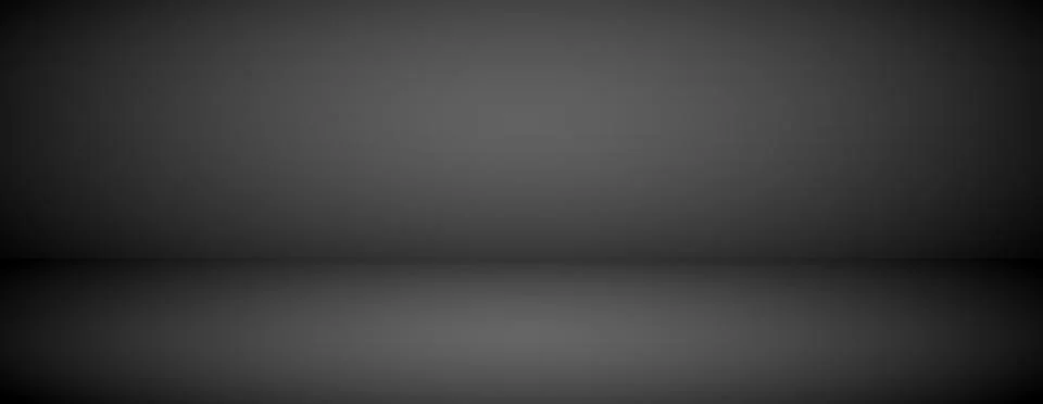 Black studio scene background. Dark noir room surface. Limbo esthetic backdrop Stock Illustration