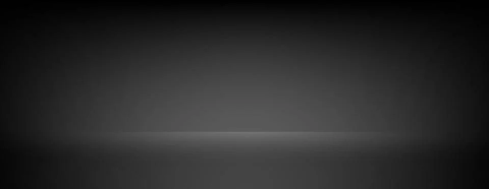 Black studio shelf background. Dark room scene surface. Limbo esthetic backdrop Stock Illustration