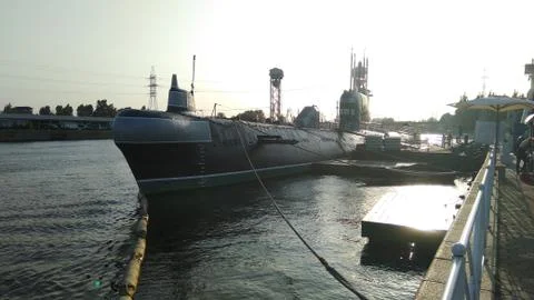 Black submarine Stock Photos