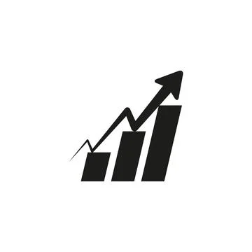 Black success graph vector illustration. Stock Illustration