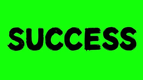 Black success text line boil effect animation Stock Footage 346315280