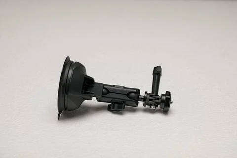Black suction cup mount with adjustable arm Stock Photos