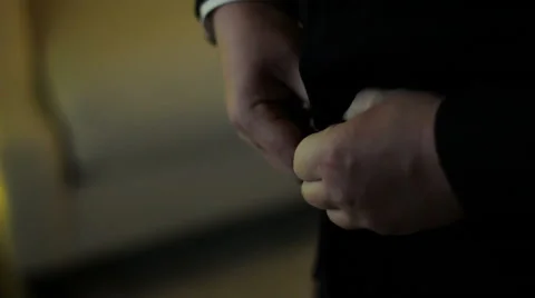 Black Suit Jacket Button Up 스톡 동영상 58970941