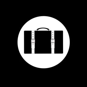 Black suitcase icon Stock Illustration