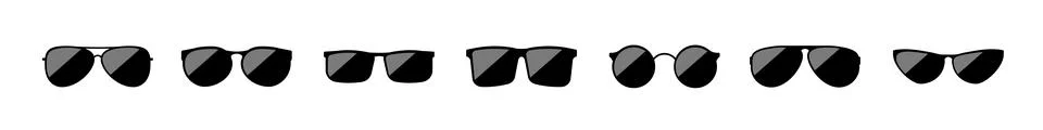 Black sun glasses 3d vector. Glossy aviator Stock Illustration