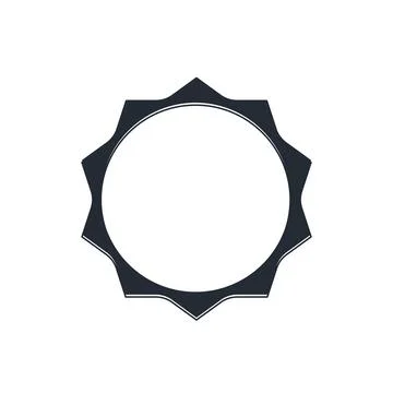 Black Sun icon isolated on white background.  Vector Stock Illustration