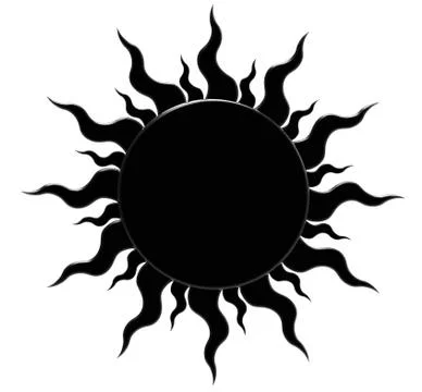Black sun Stock Illustration